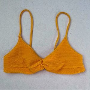 TOPSHOP Yellow Twist Bikini Top